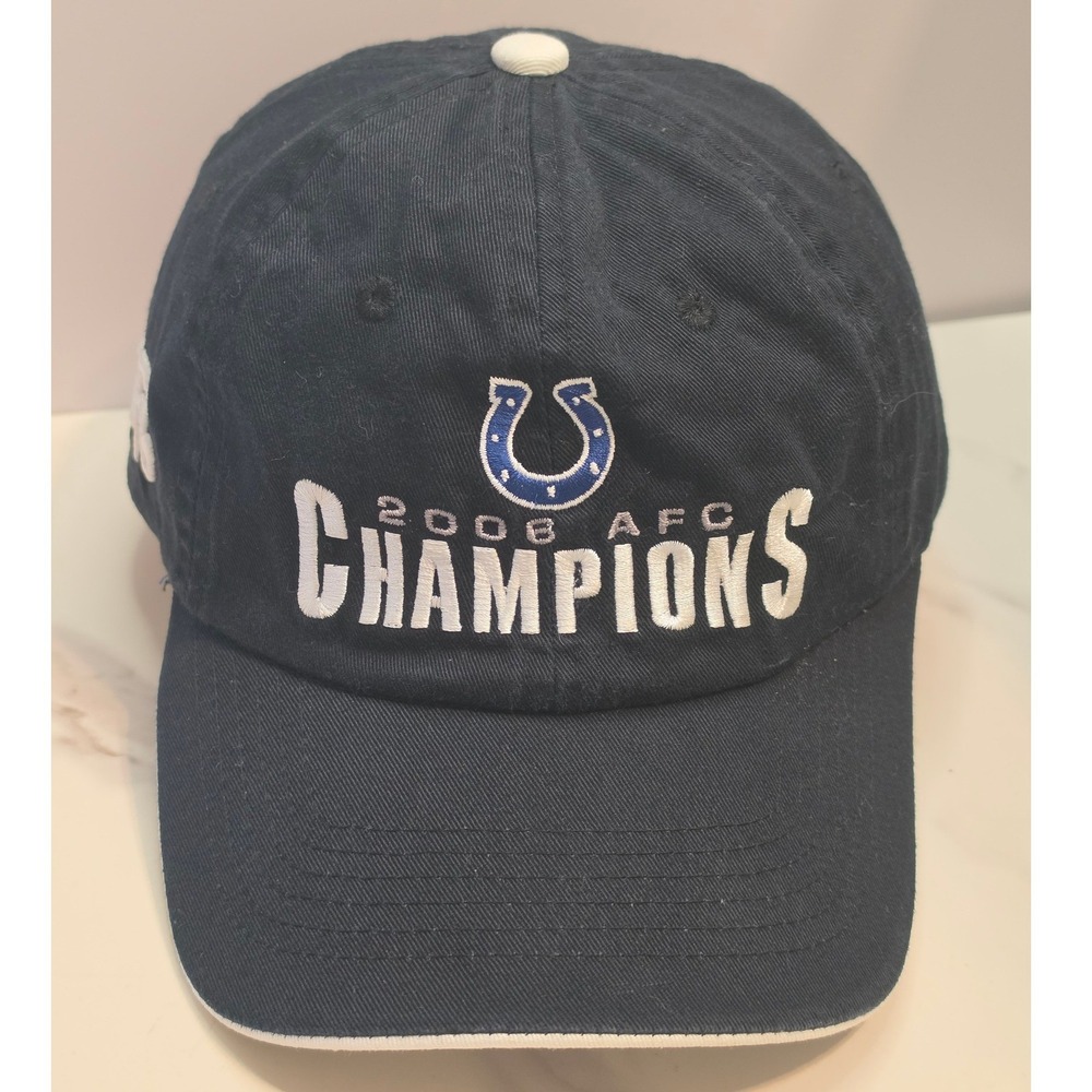 Reebok Indianapolis Colts 2006 AFC Champions Hat Navy Blue Adjustable NFL Cap‎